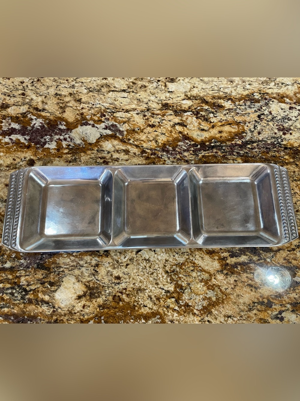 WILTON Grill Tray Rare Armetale Grill-ware Serveware Pearls Flutes Vintage